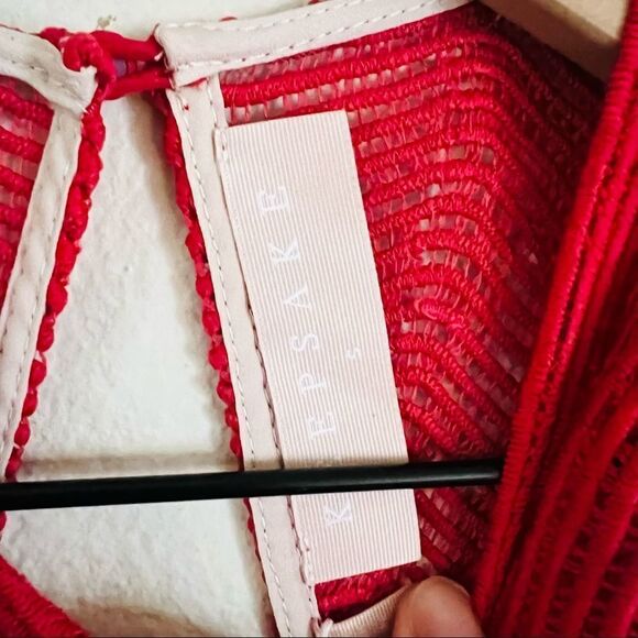 KEEPSAKE WOMEN'S Red Ochre Think Twice Lace Dress Size Small NWT - Picture 9 of 13